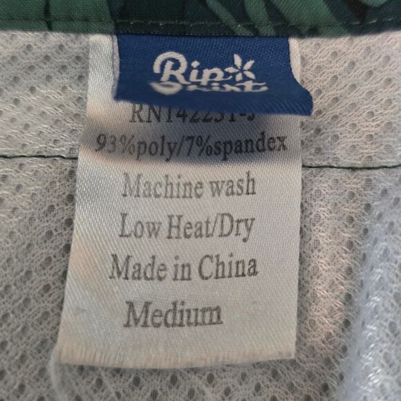 Rip Skirt Hawiian Leaf Floral Design Front Pockets Athletic Vacation Women's M - Picture 4 of 4